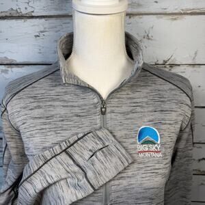 Kuhl Alloy Shirt Men Small Heather Gray 1/4 Zip Big Sky Montana ski Hiking